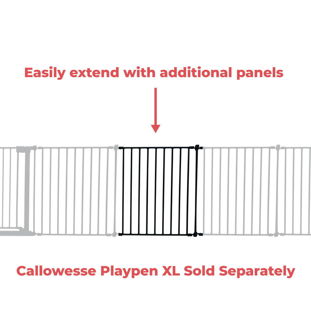 Callowesse XL Hexagonal Playpen 67.5cm Additional Panel - Black