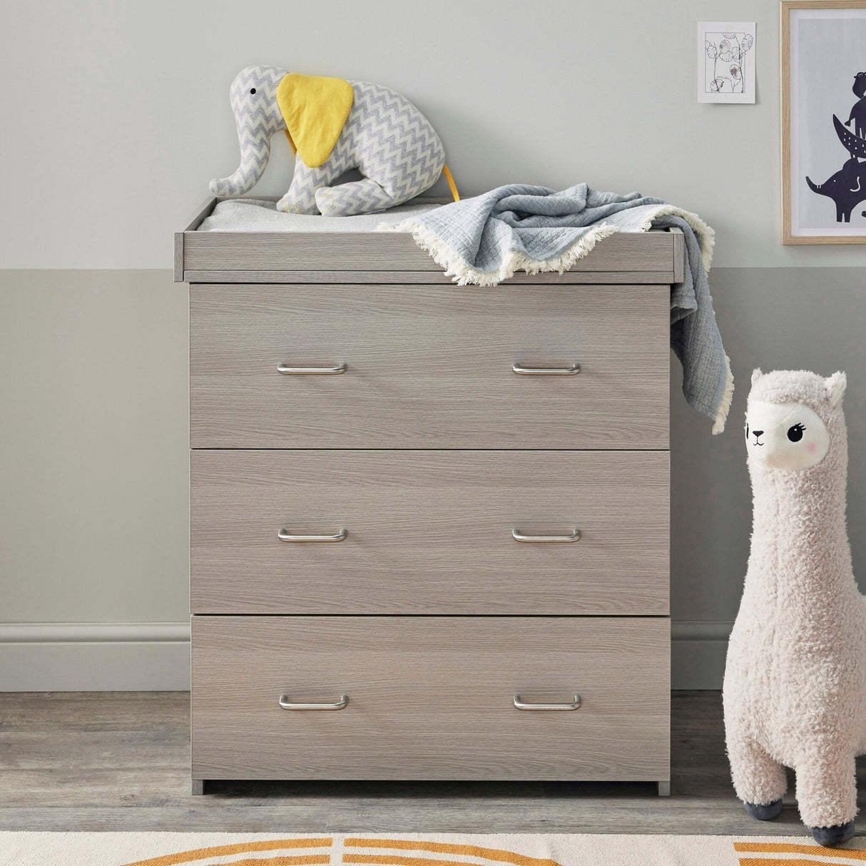 Babymore Caro Chest Changer / Dresser - Grey Wash