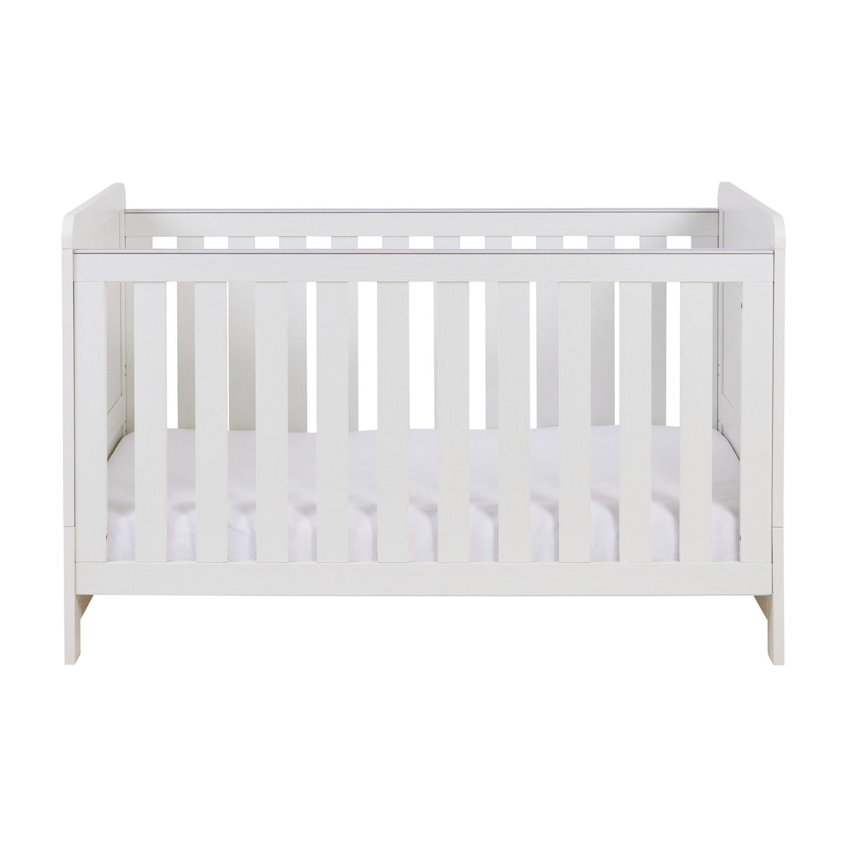 Babymore Caro Cot Bed - White Wash
