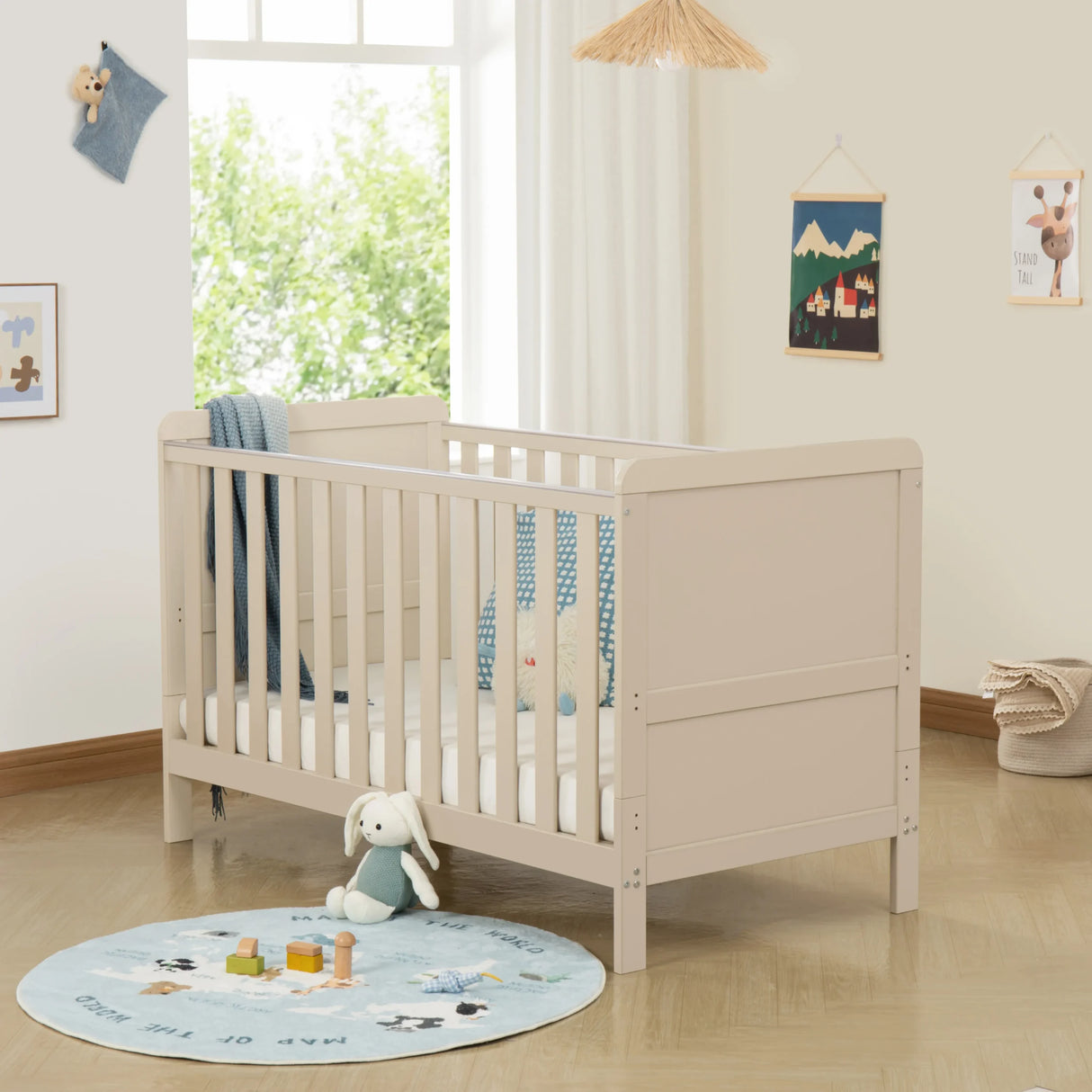 Babymore Caro Urban Cot Bed - Cashmere