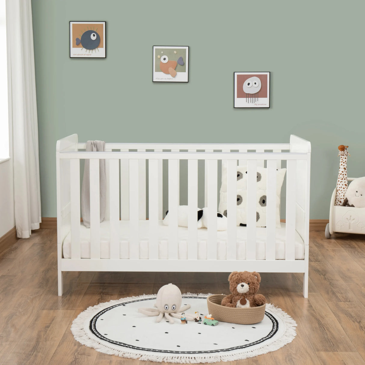 Babymore Caro Urban Cot Bed - White