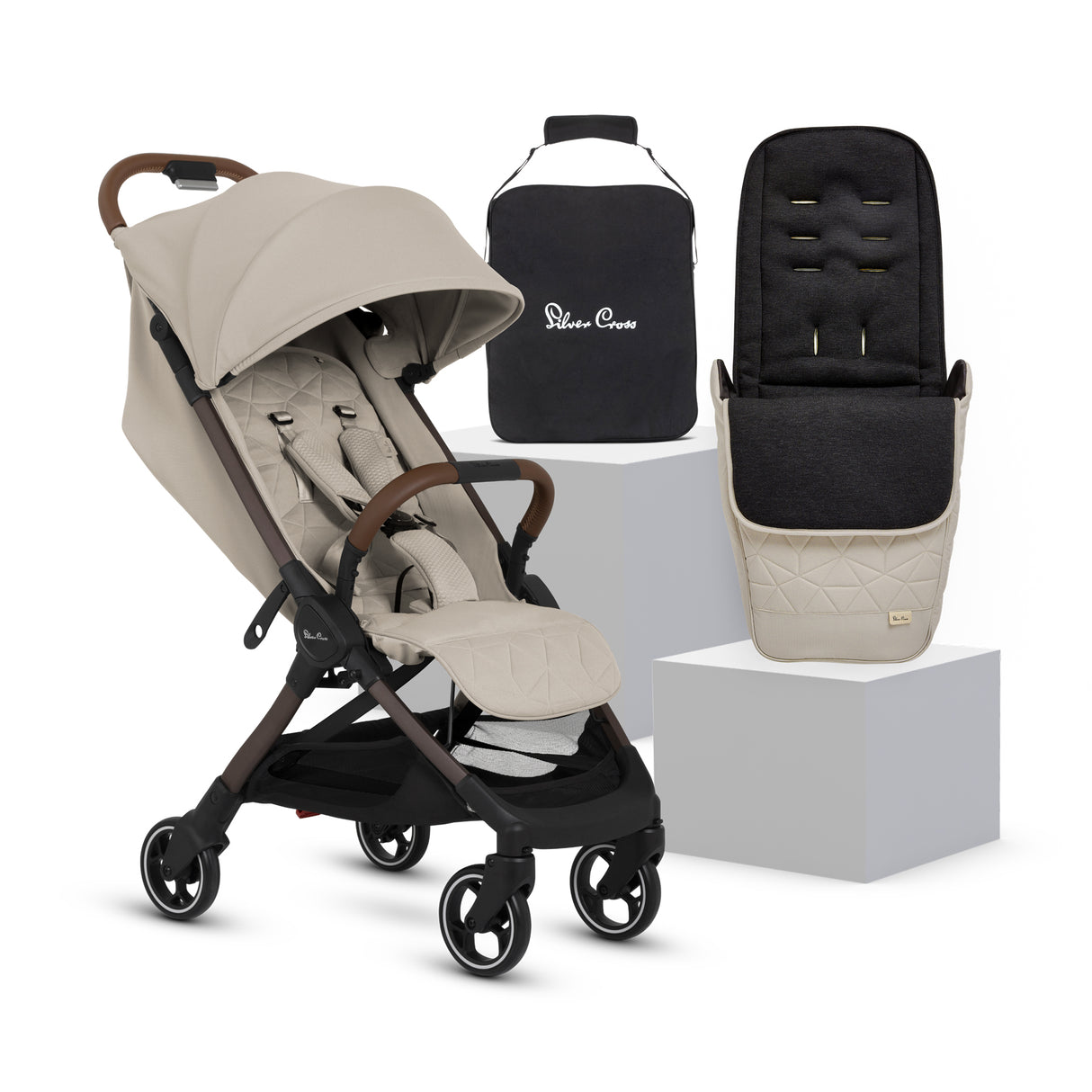 Silver Cross Clic 2 Stroller - Latte