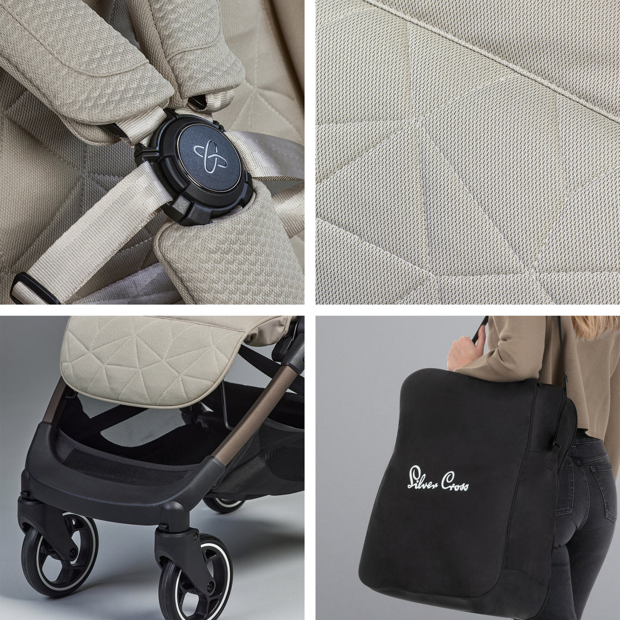 Silver Cross Clic 2 Stroller - Latte
