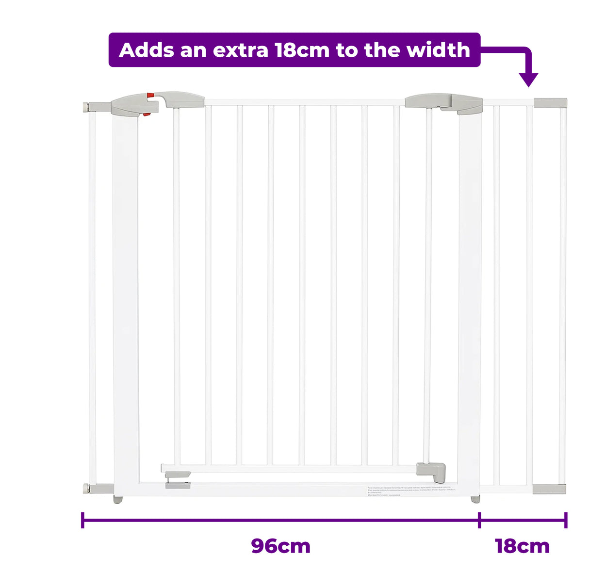 Clippasafe Swing Shut Gate 18cm Extension – White
