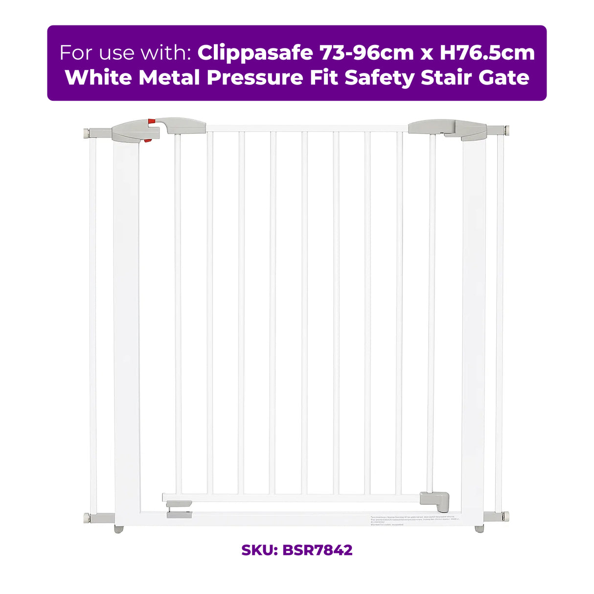 Clippasafe Swing Shut Gate 18cm Extension – White