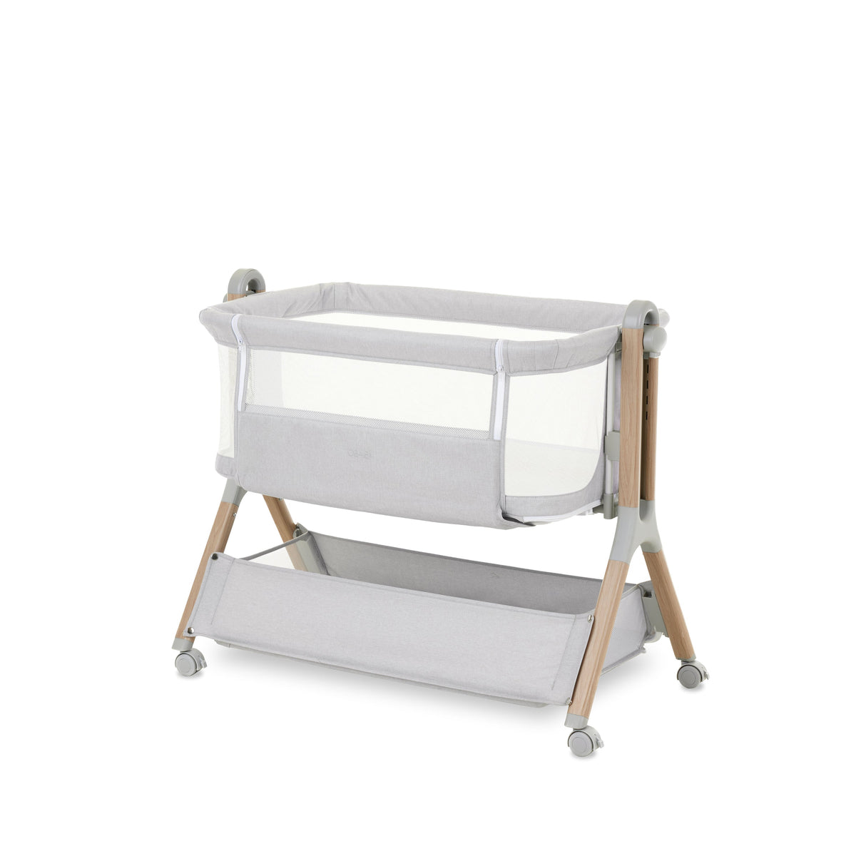 Obaby Cloud Bedside Crib - Grey