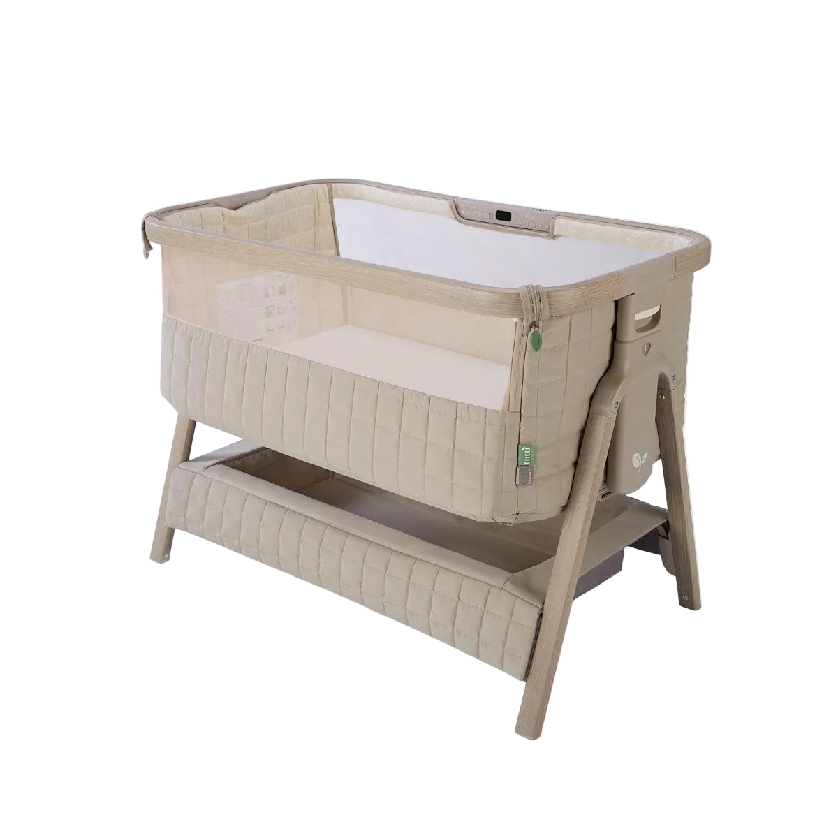 Tutti Bambini Cozee Sense Bedside Crib - Soft Walnut & Cocoa