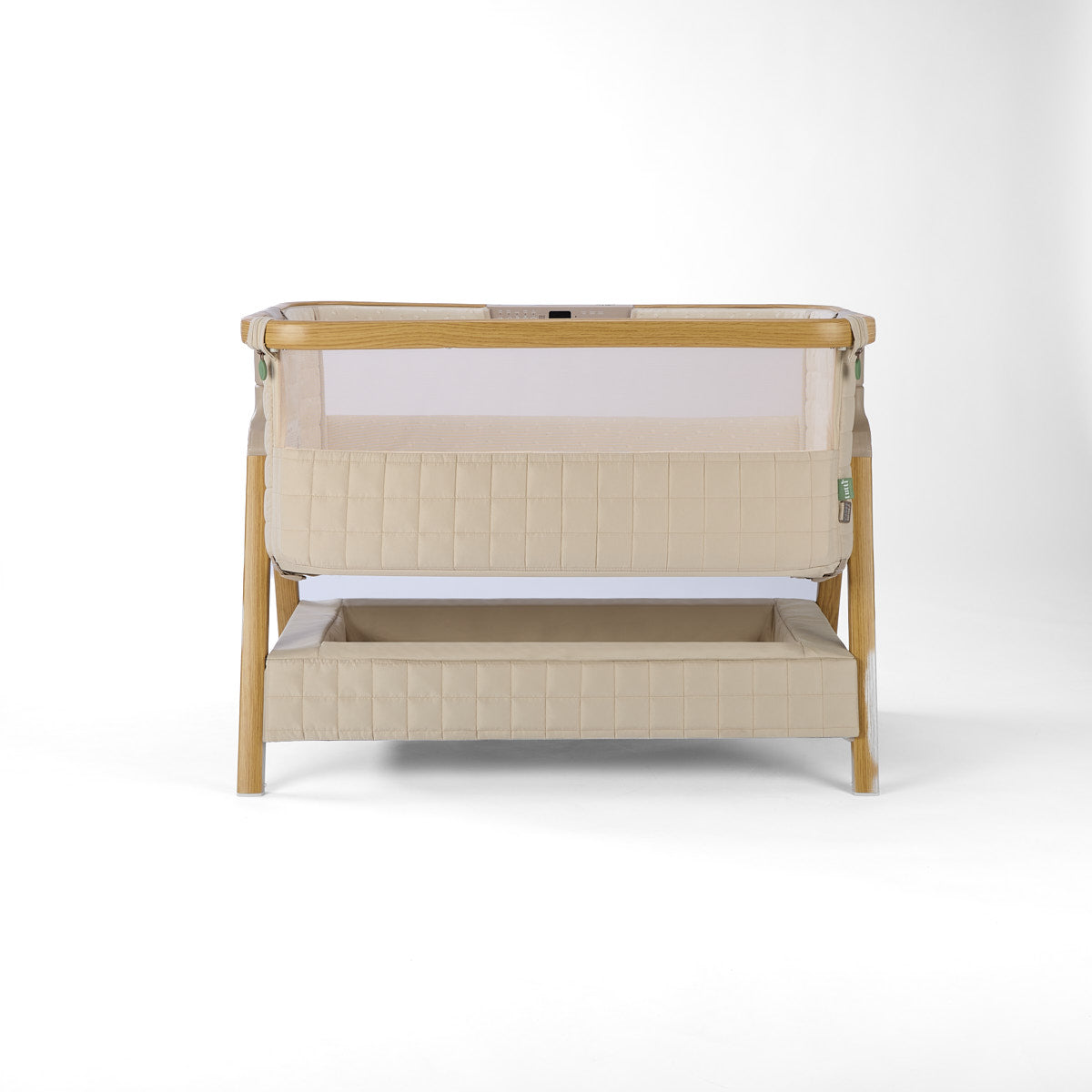 Tutti Bambini Cozee Sense Bedside Crib - Toasted Oak & Sand