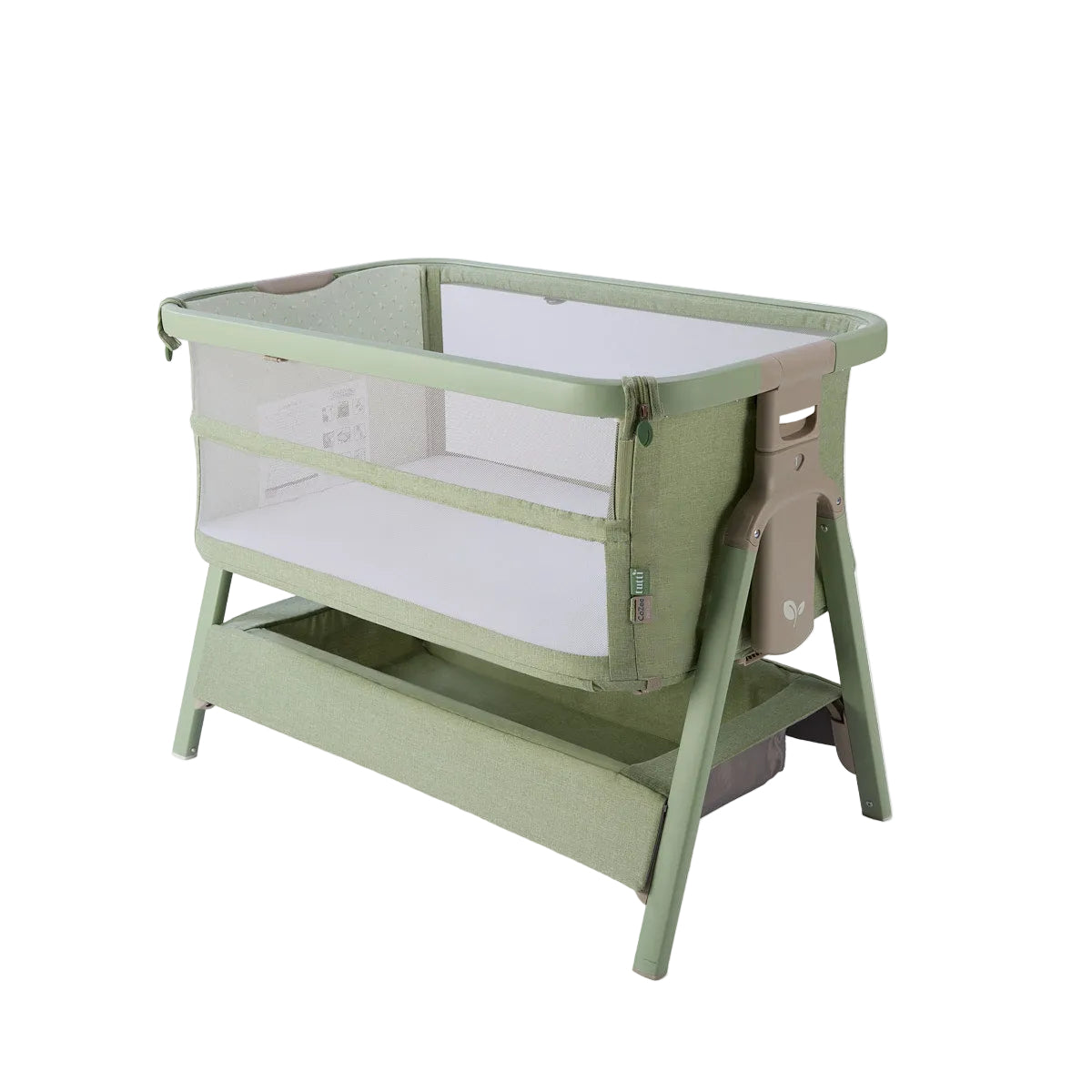 Tutti Bambini Cozee Zen Bedside Crib - Eucalyptus