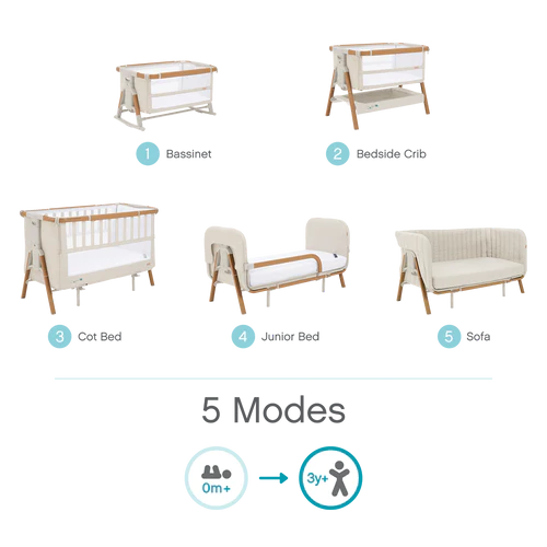 Tutti Bambini Cozee XL Junior Bed & Sofa Expansion Pack - Scandinavian Walnut & Ecru
