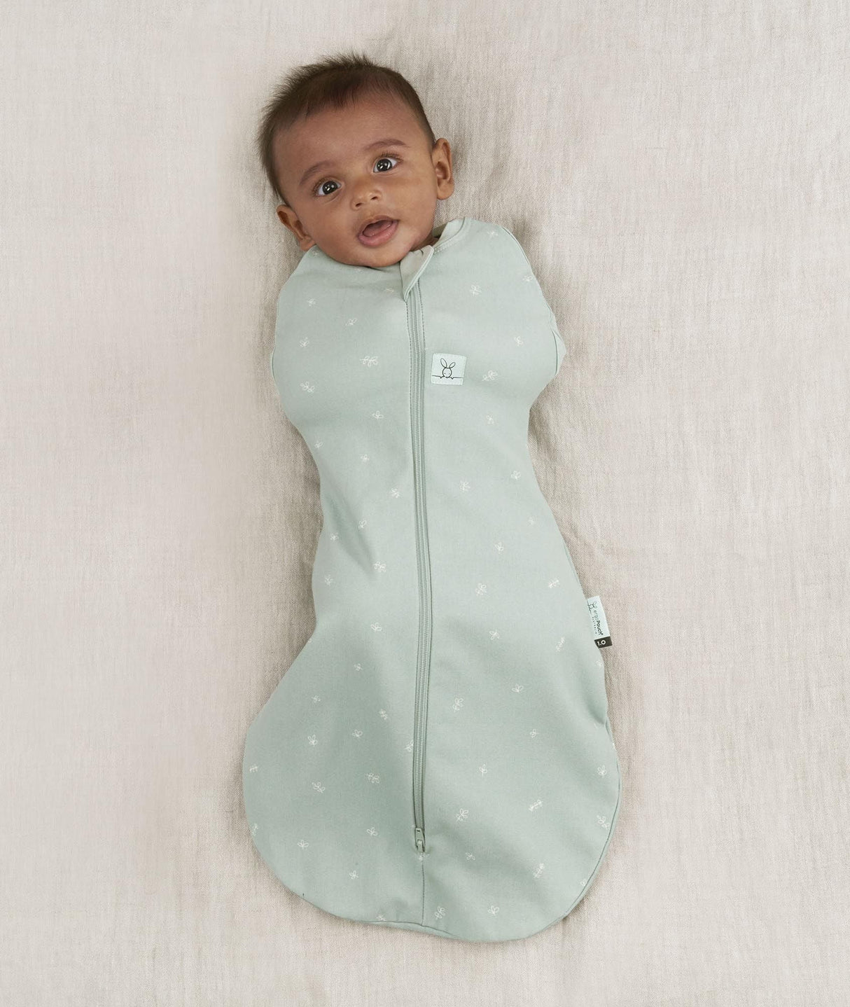 ergoPouch Organic All Year Newborn Swaddle Sleeping Bag | 1.0 Tog - Sage