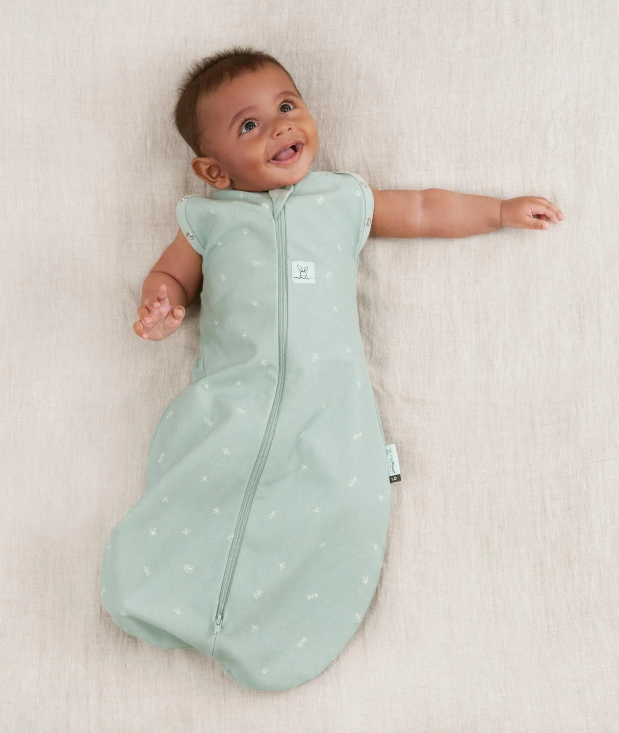 ergoPouch Organic All Year Newborn Swaddle Sleeping Bag | 1.0 Tog - Sage