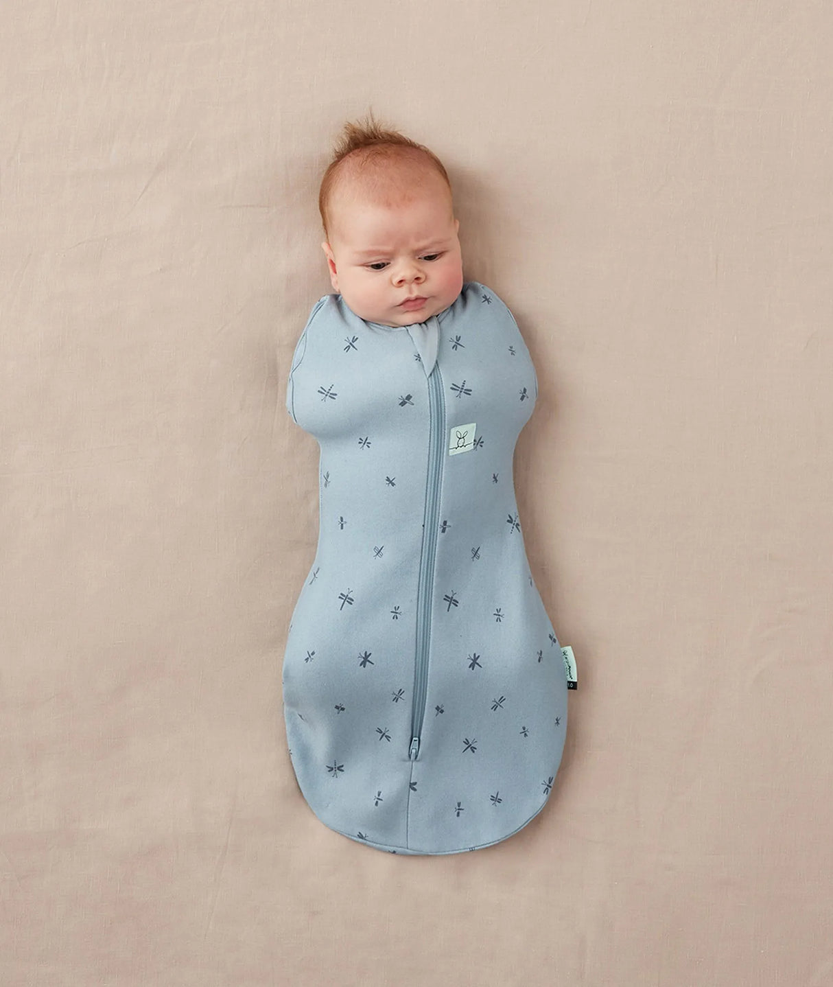 ergoPouch Organic All Year Swaddle Sleeping Bag | 1.0 Tog | 3-6 Months - Dragonflies