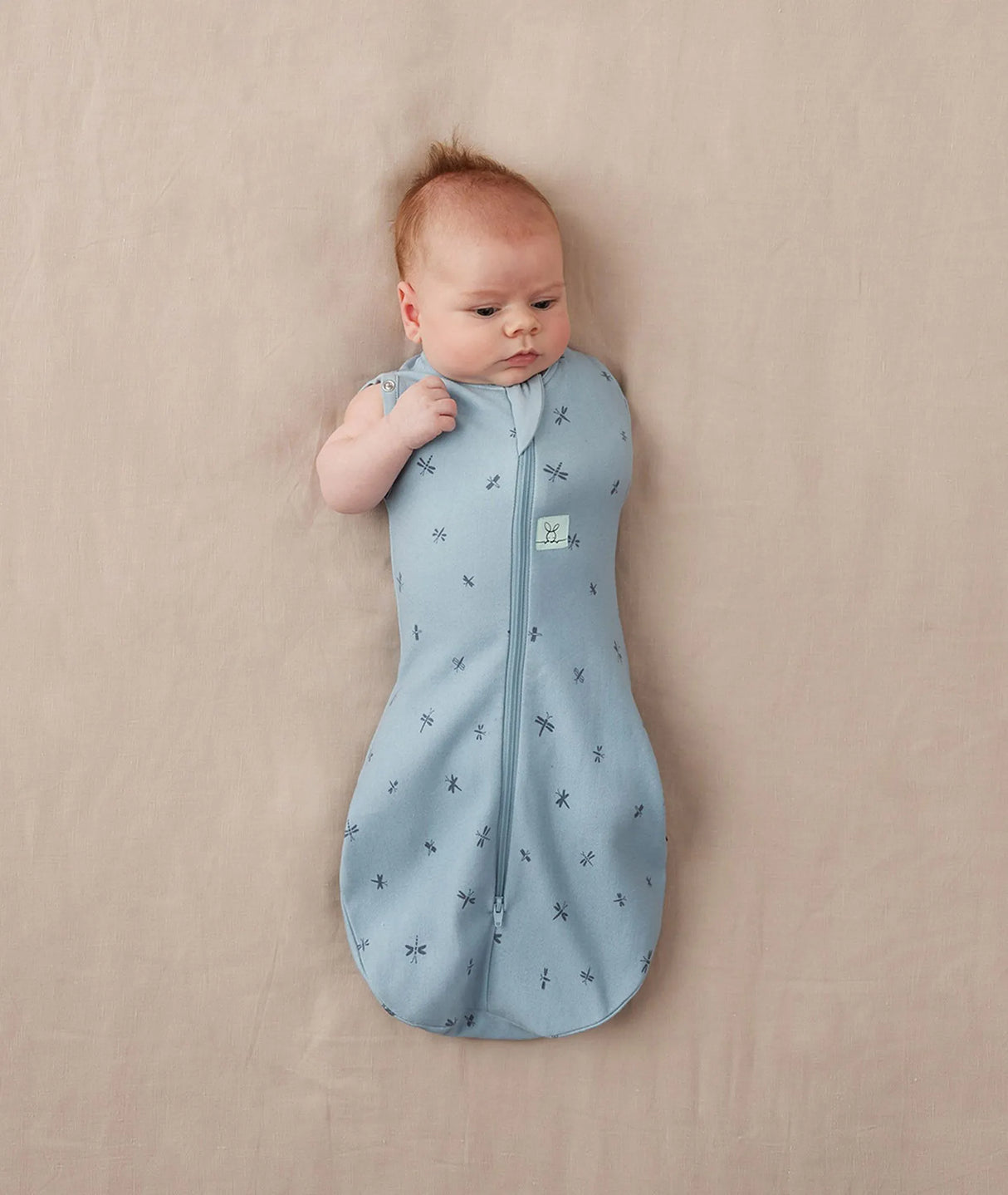 ergoPouch Organic Summer Swaddle Sleeping Bag | 0.2 Tog | 0-3 Months - Dragonflies