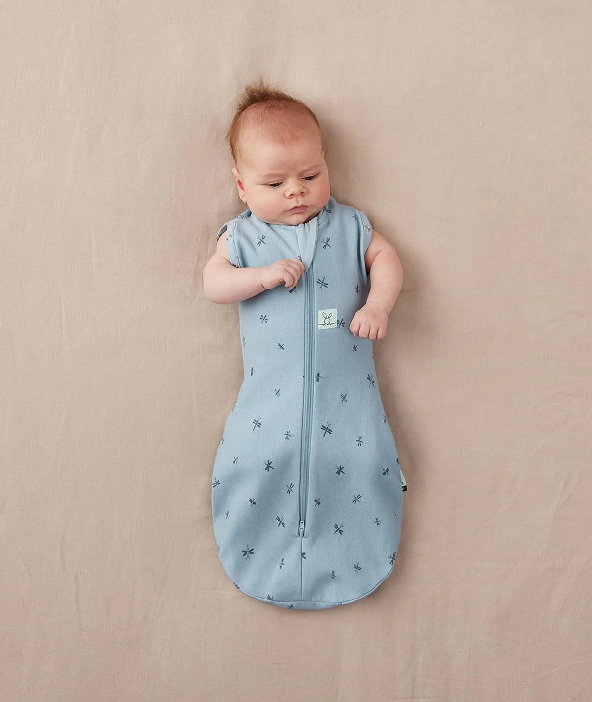 ergoPouch Organic All Year Swaddle Sleeping Bag | 1.0 Tog | 3-6 Months - Dragonflies