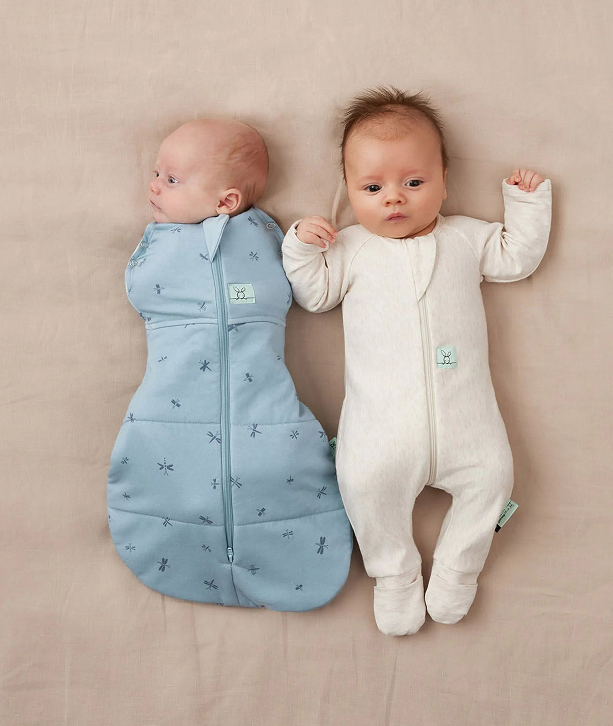 ergoPouch Organic Winter Swaddle Sleeping Bag | 2.5 Tog | 3-6 Months - Dragonflies