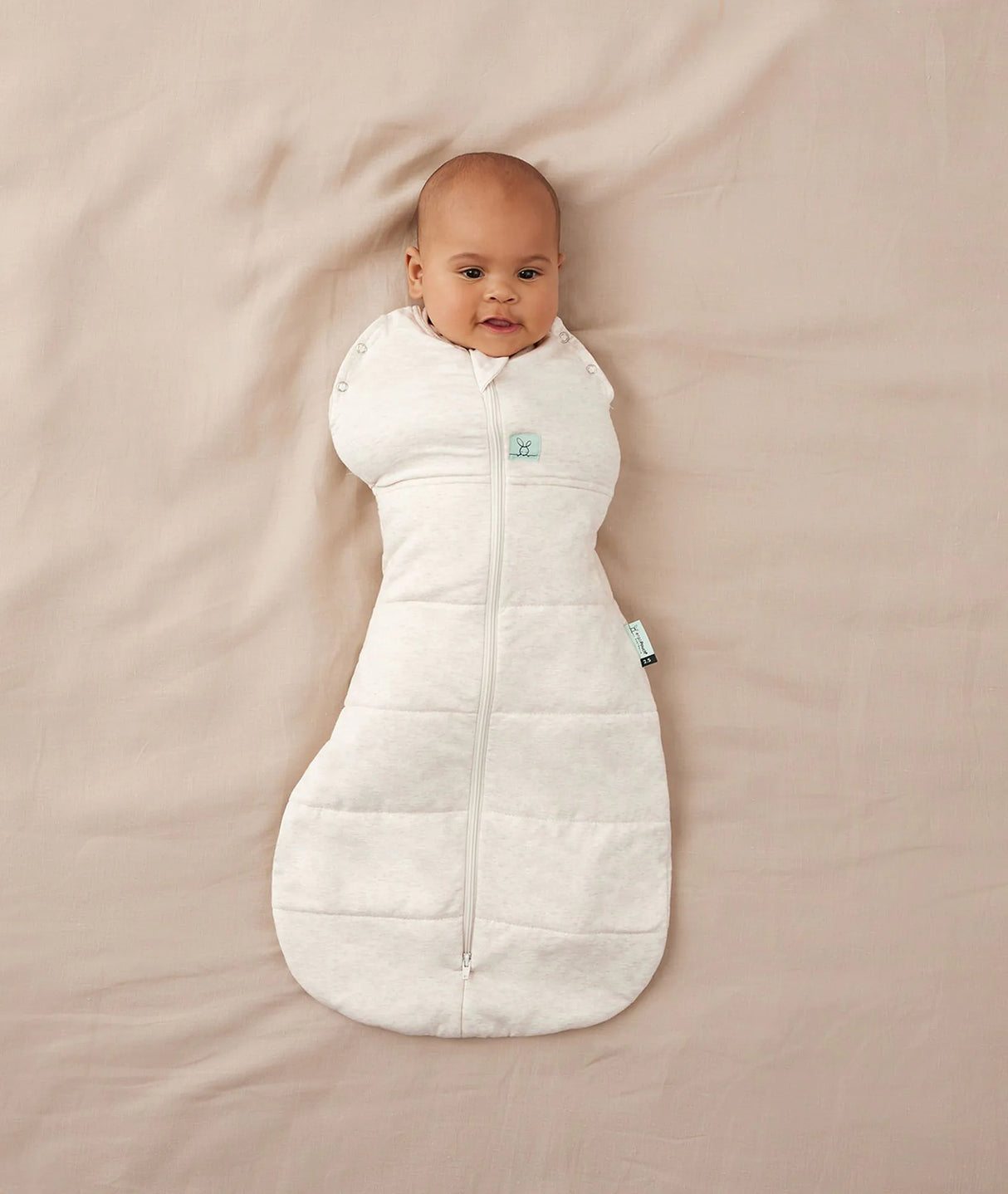 ergoPouch Organic Winter Swaddle Sleeping Bag | 2.5 Tog | 3-6 Months - Oatmeal