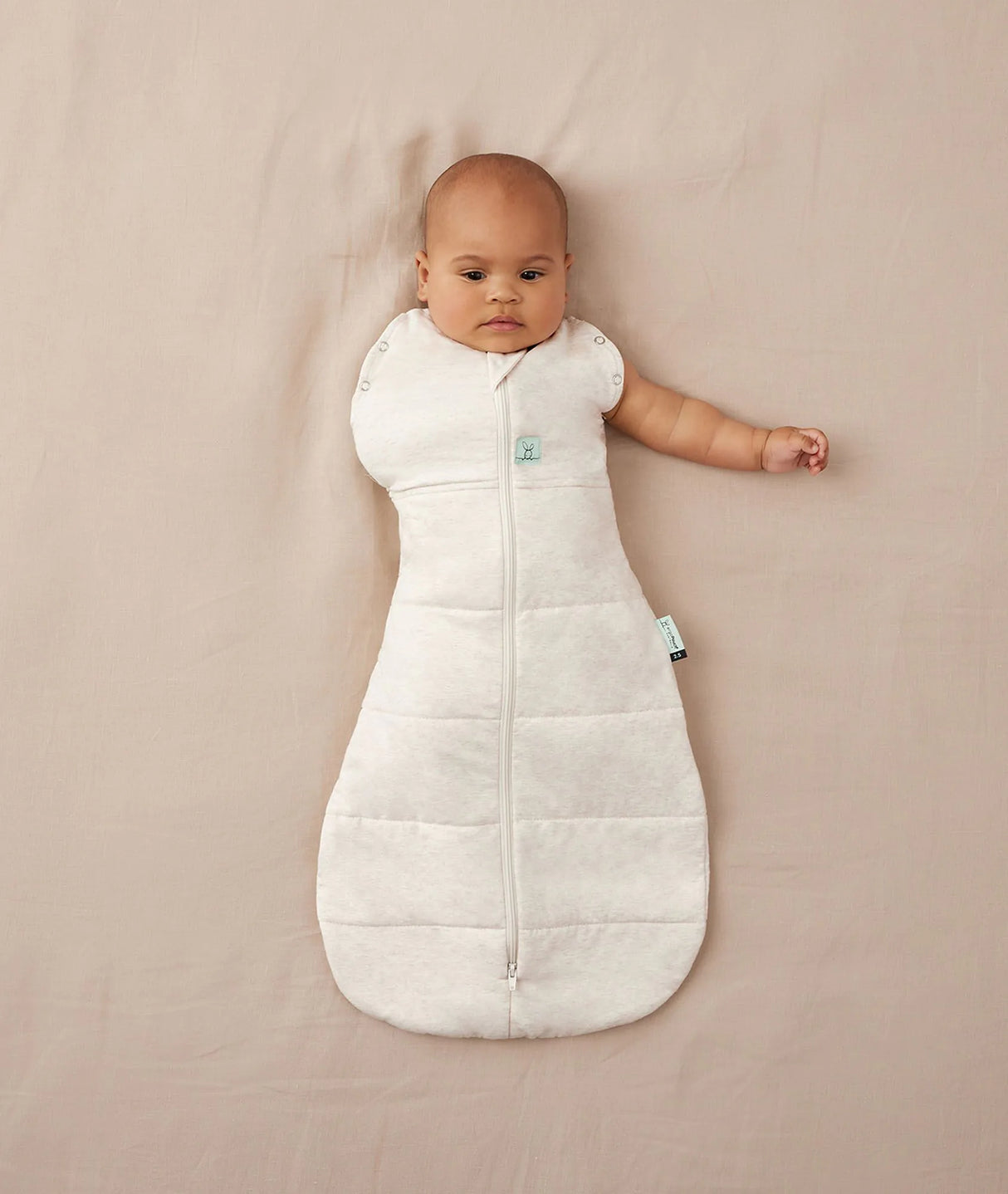 ergoPouch Organic Winter Swaddle Sleeping Bag | 2.5 Tog | 3-6 Months - Oatmeal