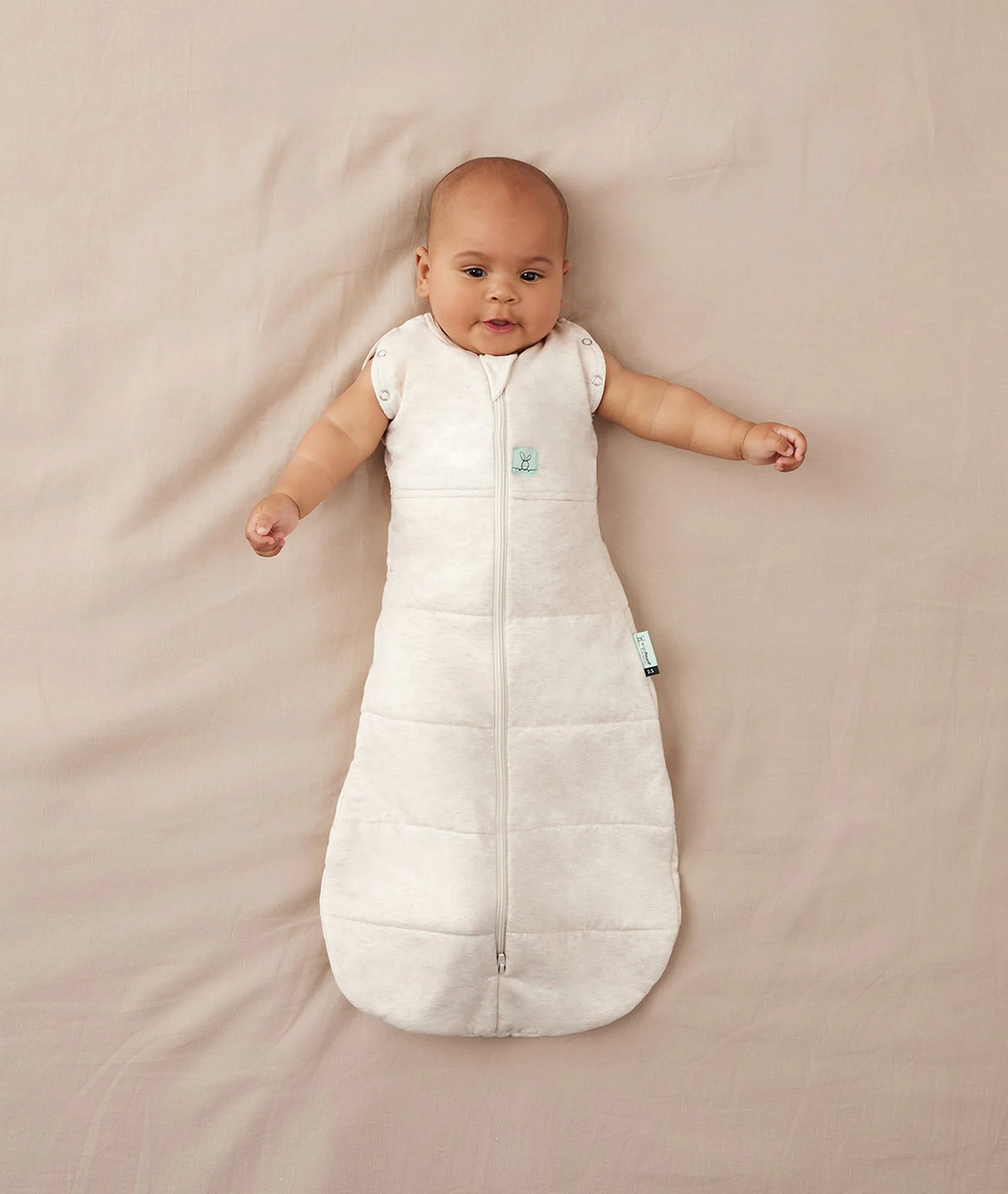ergoPouch Organic Winter Swaddle Sleeping Bag | 2.5 Tog | 3-6 Months - Oatmeal