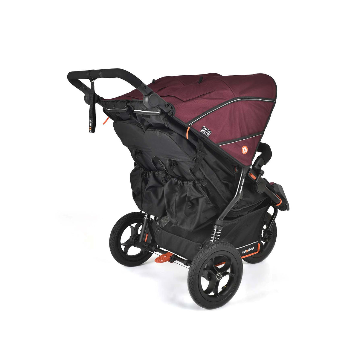 Out n About Nipper V6 Double Pushchair - Brambleberry Red