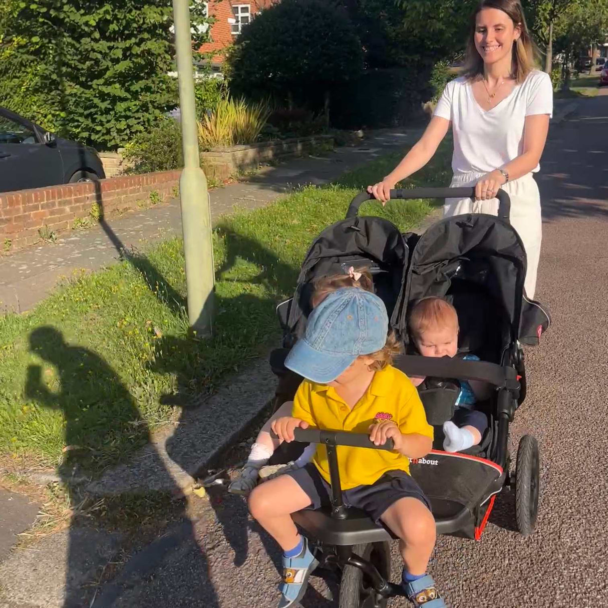 Out n About Nipper V6 Double Pushchair - Brambleberry Red