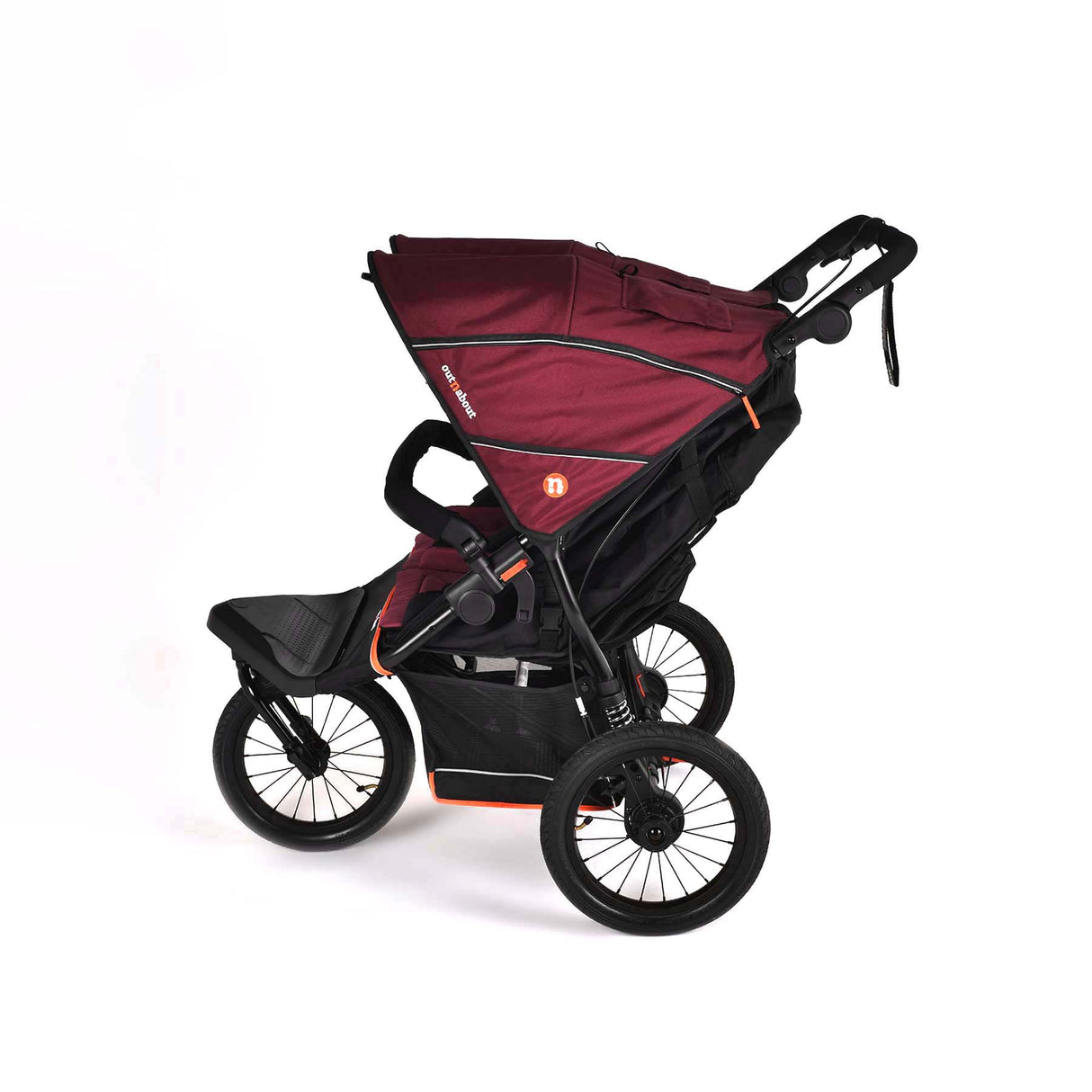 Out n About Nipper V6 Plus Double Pushchair - Brambleberry Red