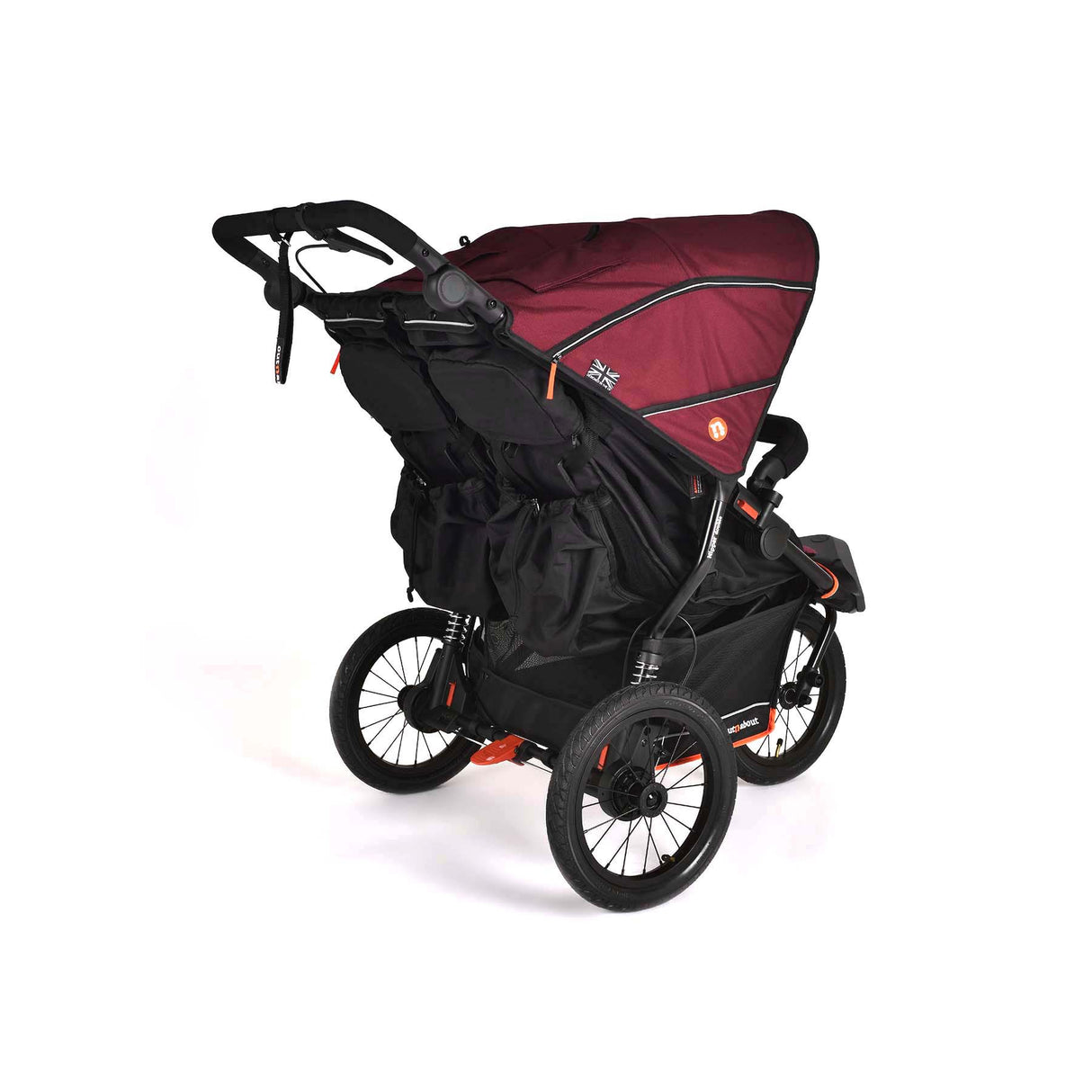 Out n About Nipper V6 Plus Double Pushchair - Brambleberry Red