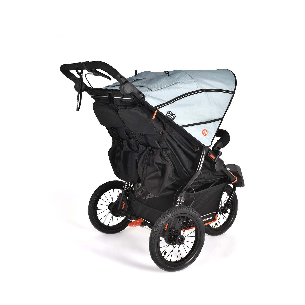 Out n About Nipper V6 Plus Double Pushchair - Rocksalt Grey