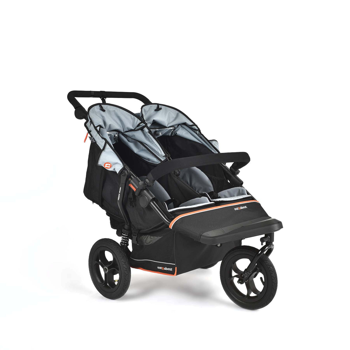 Out n About Nipper V6 Double Pushchair - Rocksalt Grey