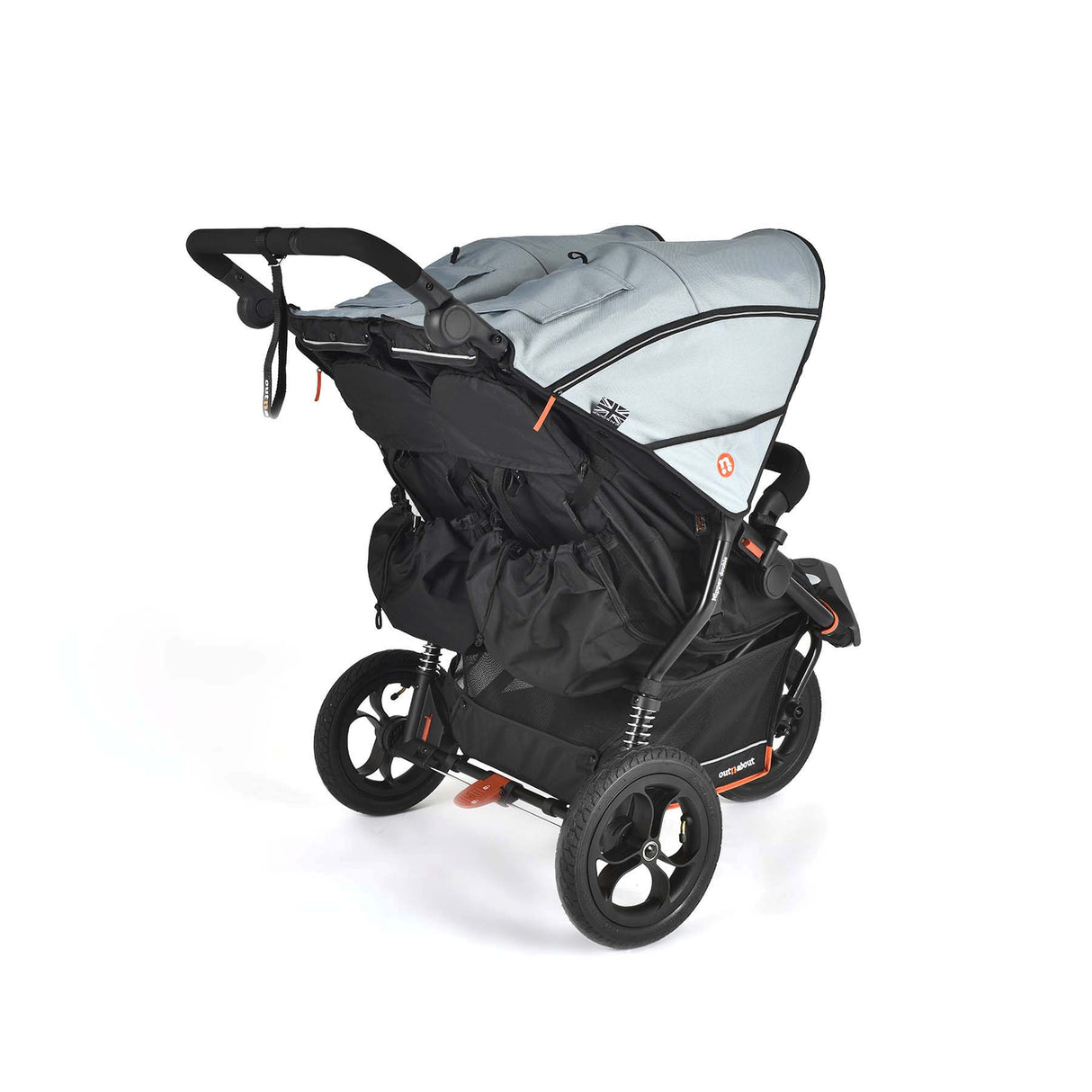 Out n About Nipper V6 Double Pushchair - Rocksalt Grey