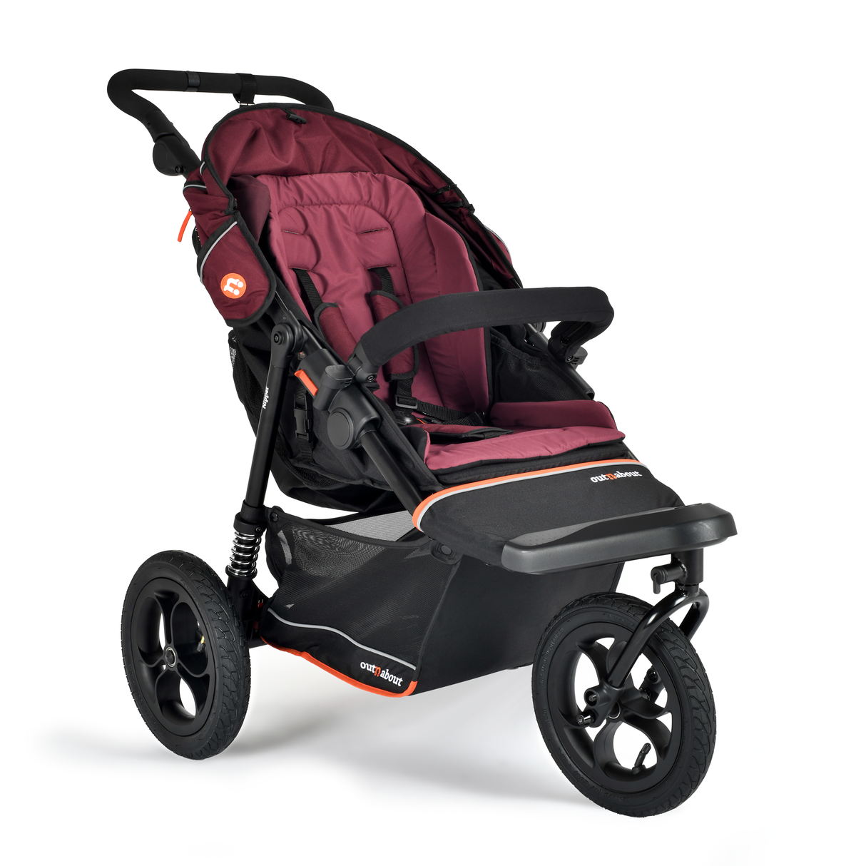 Out n About Nipper V6 Single Pushchair - Brambleberry Red