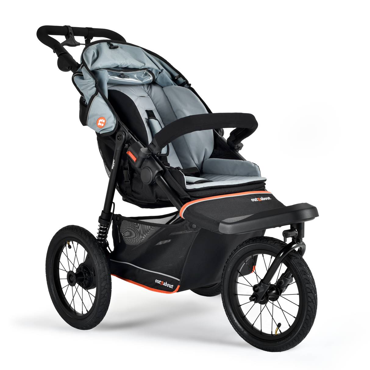 Out n About Nipper V6 Plus Single Pushchair - Rocksalt Grey