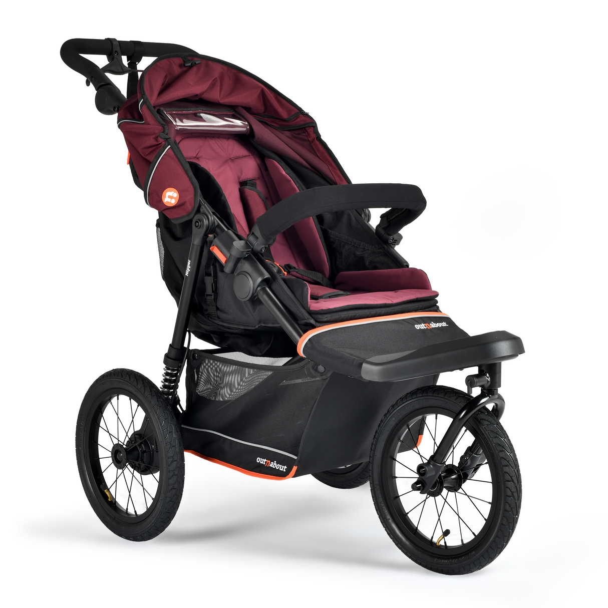 Out n About Nipper V6 Plus Single Pushchair - Brambleberry Red