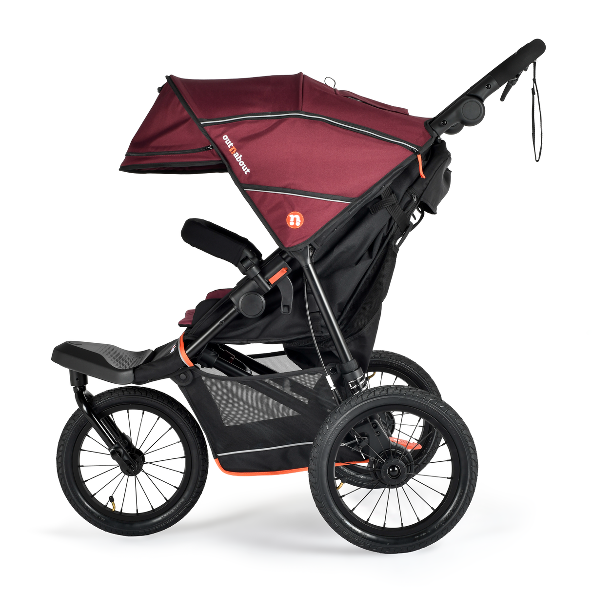 Out n About Nipper V6 Plus Single Pushchair - Brambleberry Red