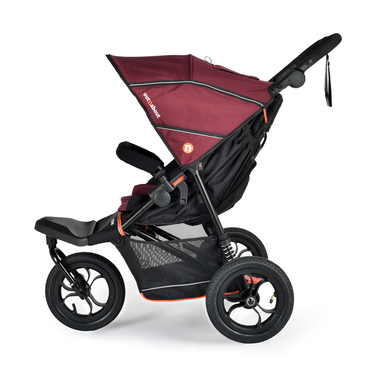 Out n About Nipper V6 Single Pushchair - Brambleberry Red