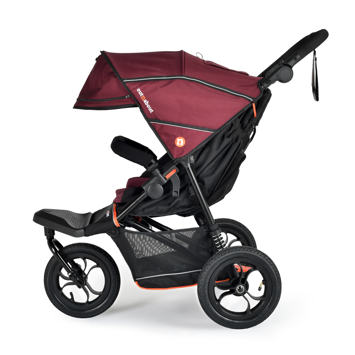 Out n About Nipper V6 Single Pushchair - Brambleberry Red