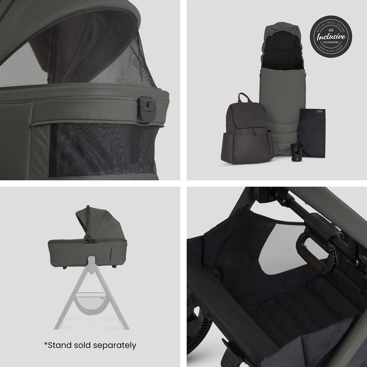 Silver Cross Cove 2 BeSafe Go Beyond 2 Car Seat and Base Travel System - Pewter - Pewter pushchair image 7