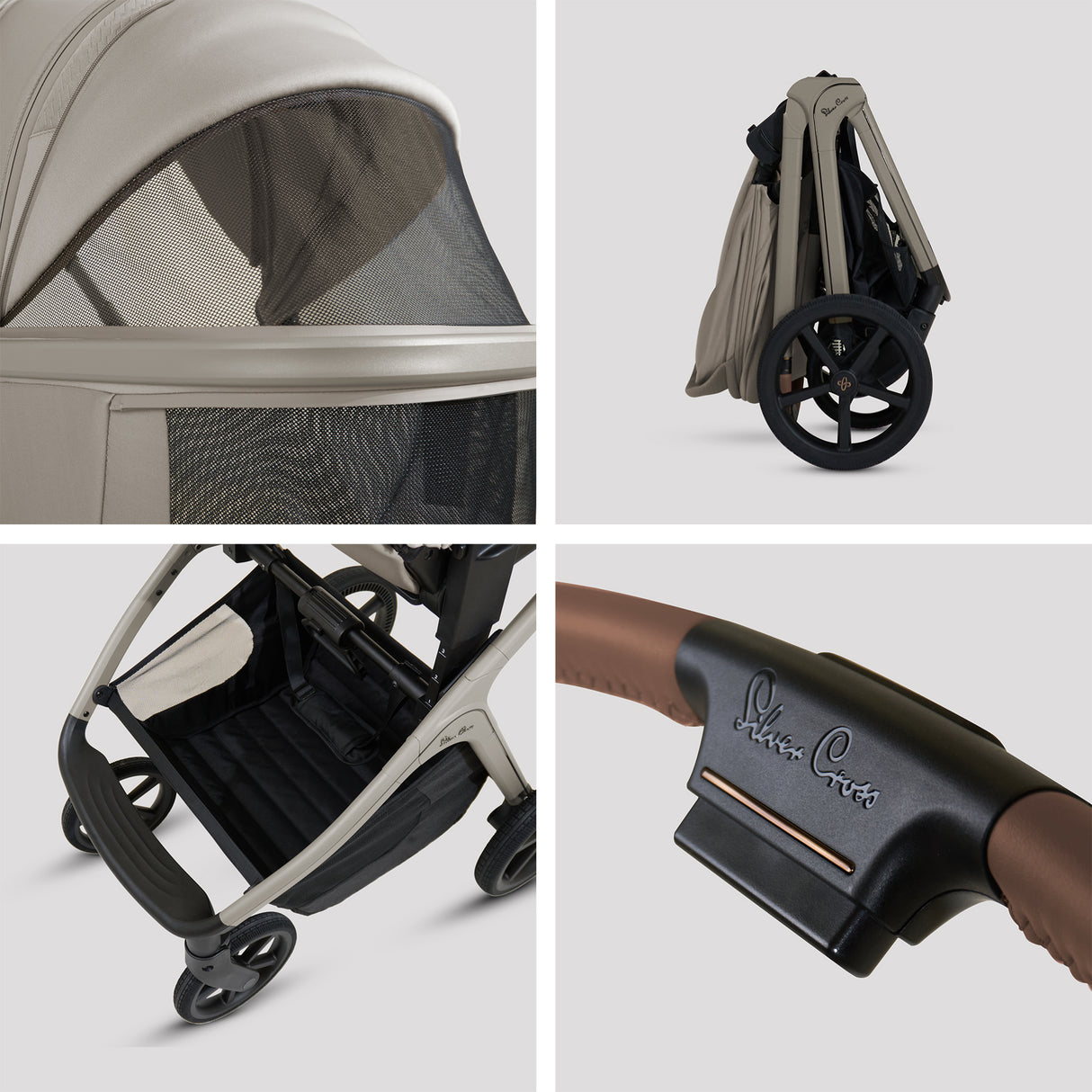 Silver Cross Cove Travel System with Maxi-Cosi Pebble 360 Pro2 & FamilyFix 360 Pro Base – Champagne