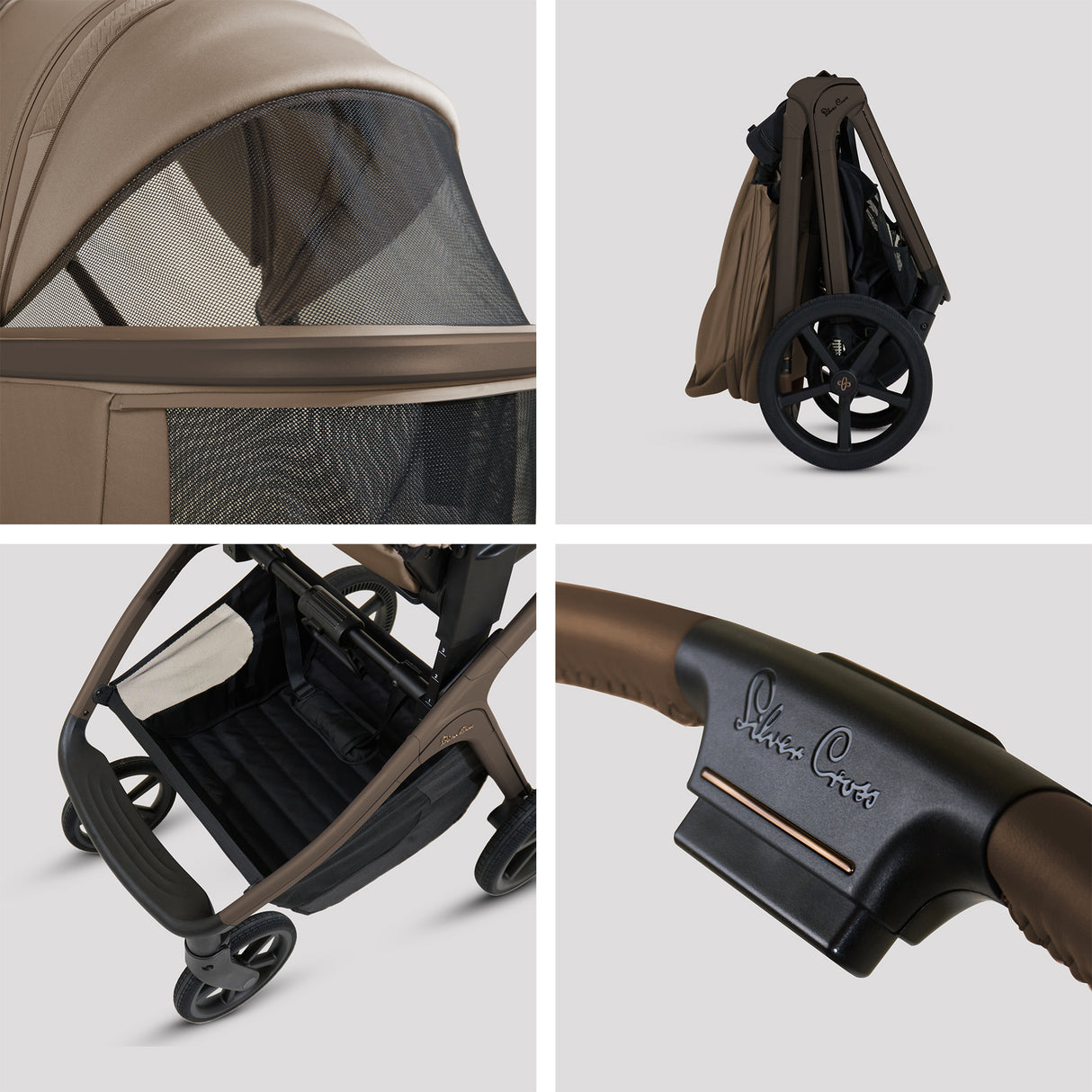 Silver Cross Cove Travel System with Maxi-Cosi Pebble 360 Pro2 & FamilyFix 360 Pro Base – Maple
