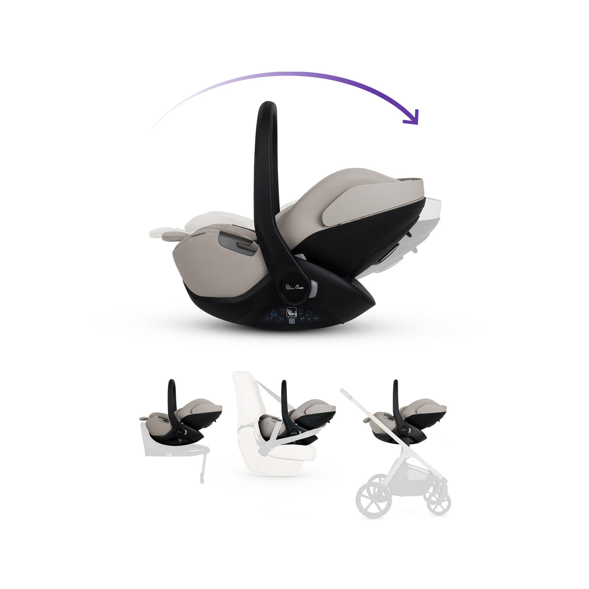 Silver Cross Cove Ultimate Travel System with Glide Plus 360 and ISOFIX Base - Maple