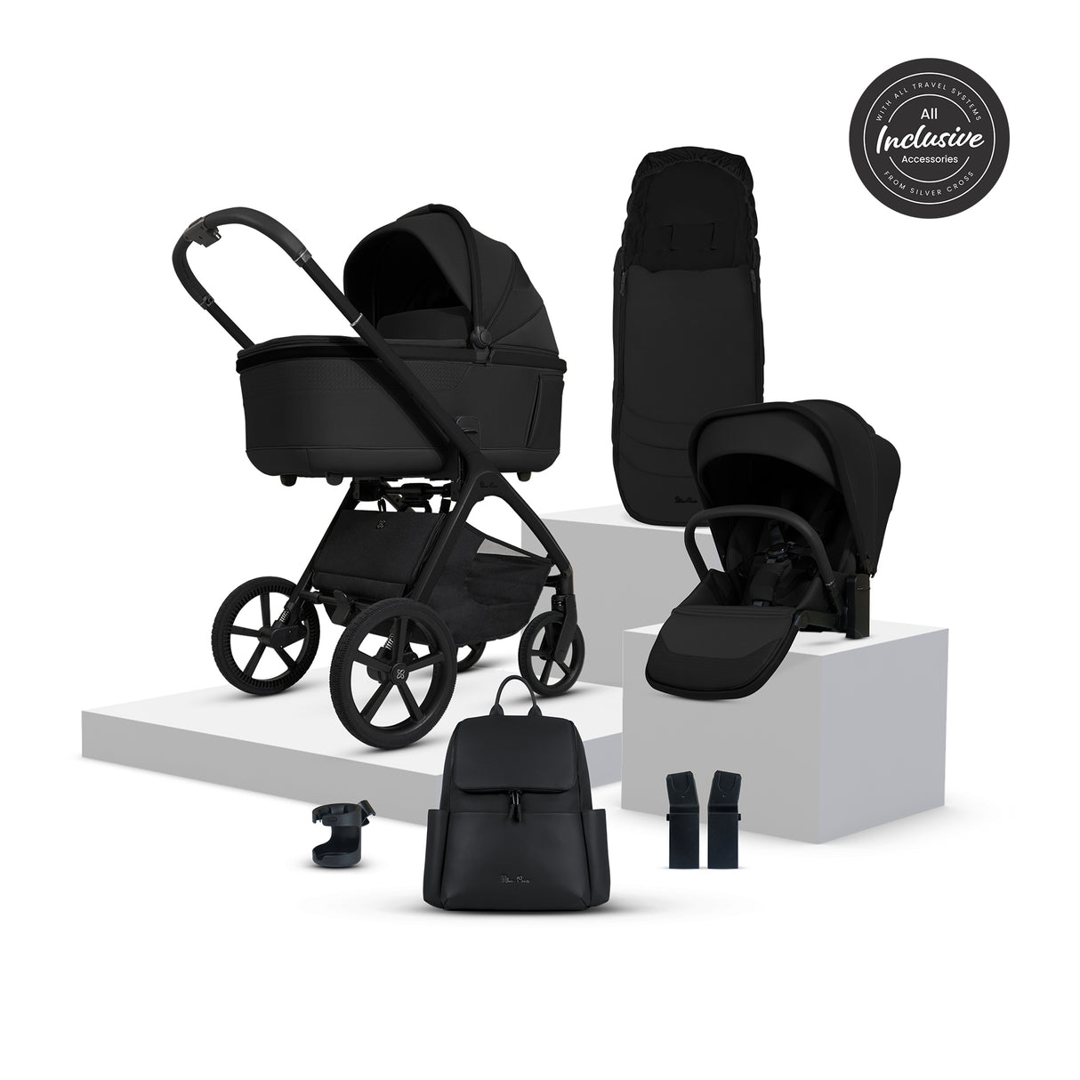 Silver Cross Cove Pushchair Bundle with Accessories - Onyx