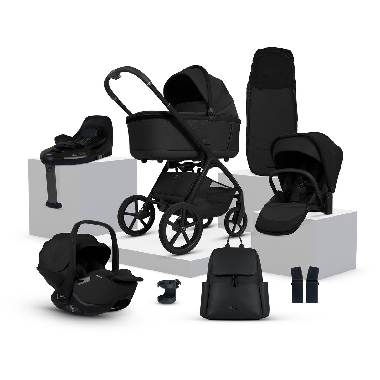Silver Cross Cove Ultimate Travel System with Glide Plus 360 and ISOFIX Base - Onyx