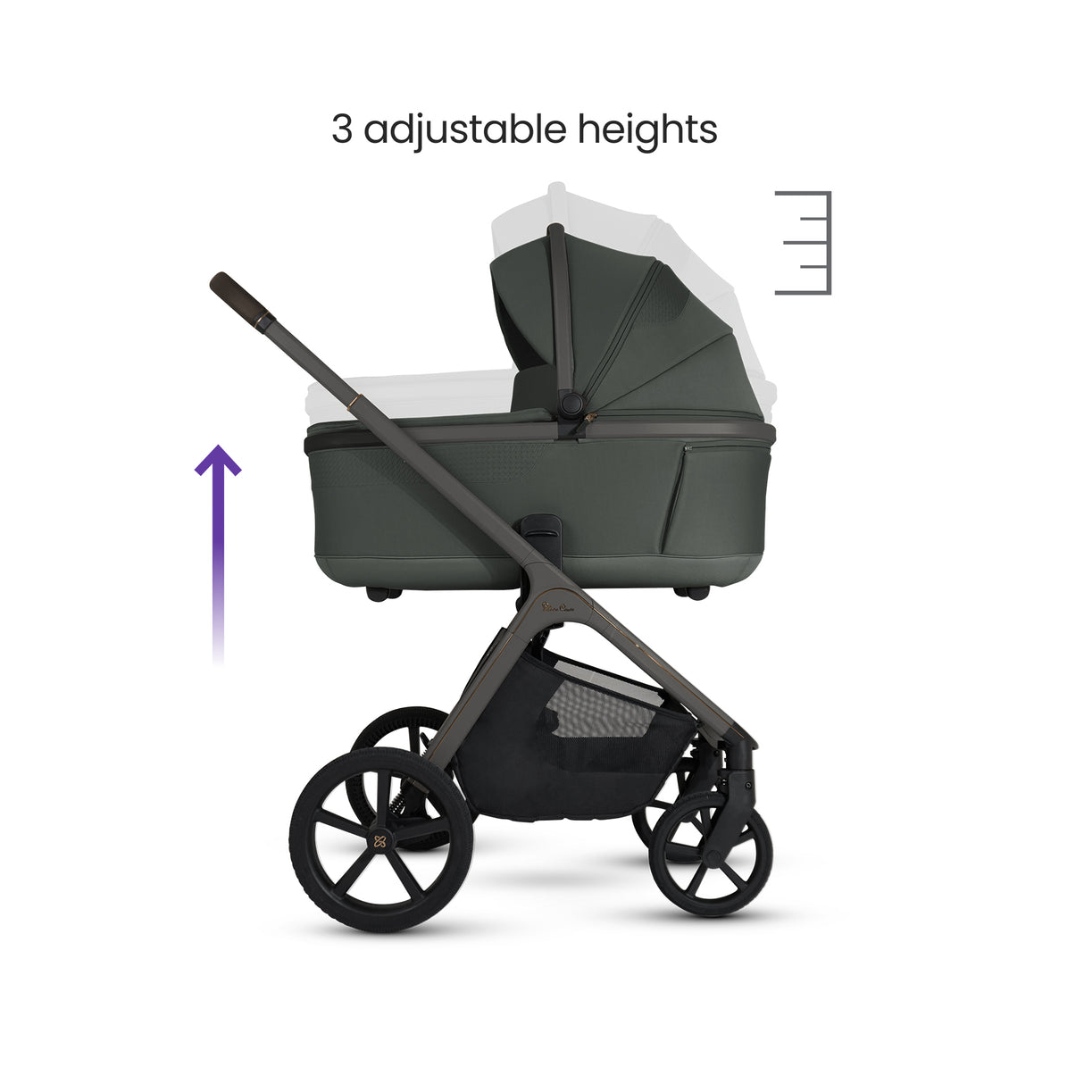 Silver Cross Cove Travel System with Maxi-Cosi Pebble 360 Pro2 & FamilyFix 360 Pro Base – Pewter