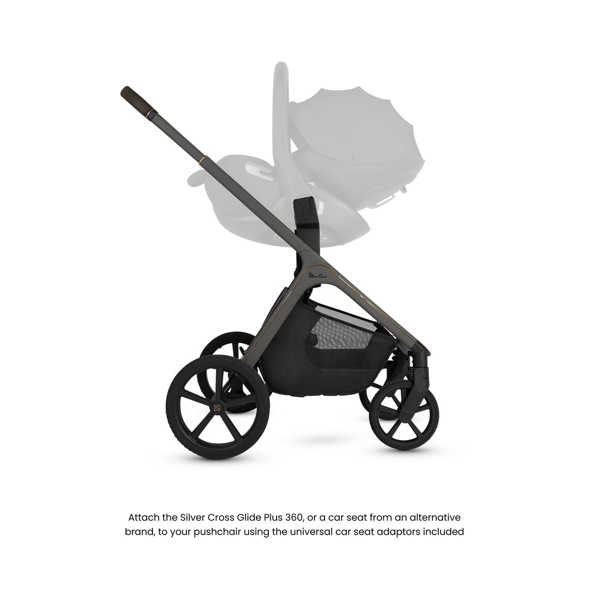 Silver Cross Cove Travel System with Maxi-Cosi Pebble 360 Pro2 & FamilyFix 360 Pro Base – Pewter