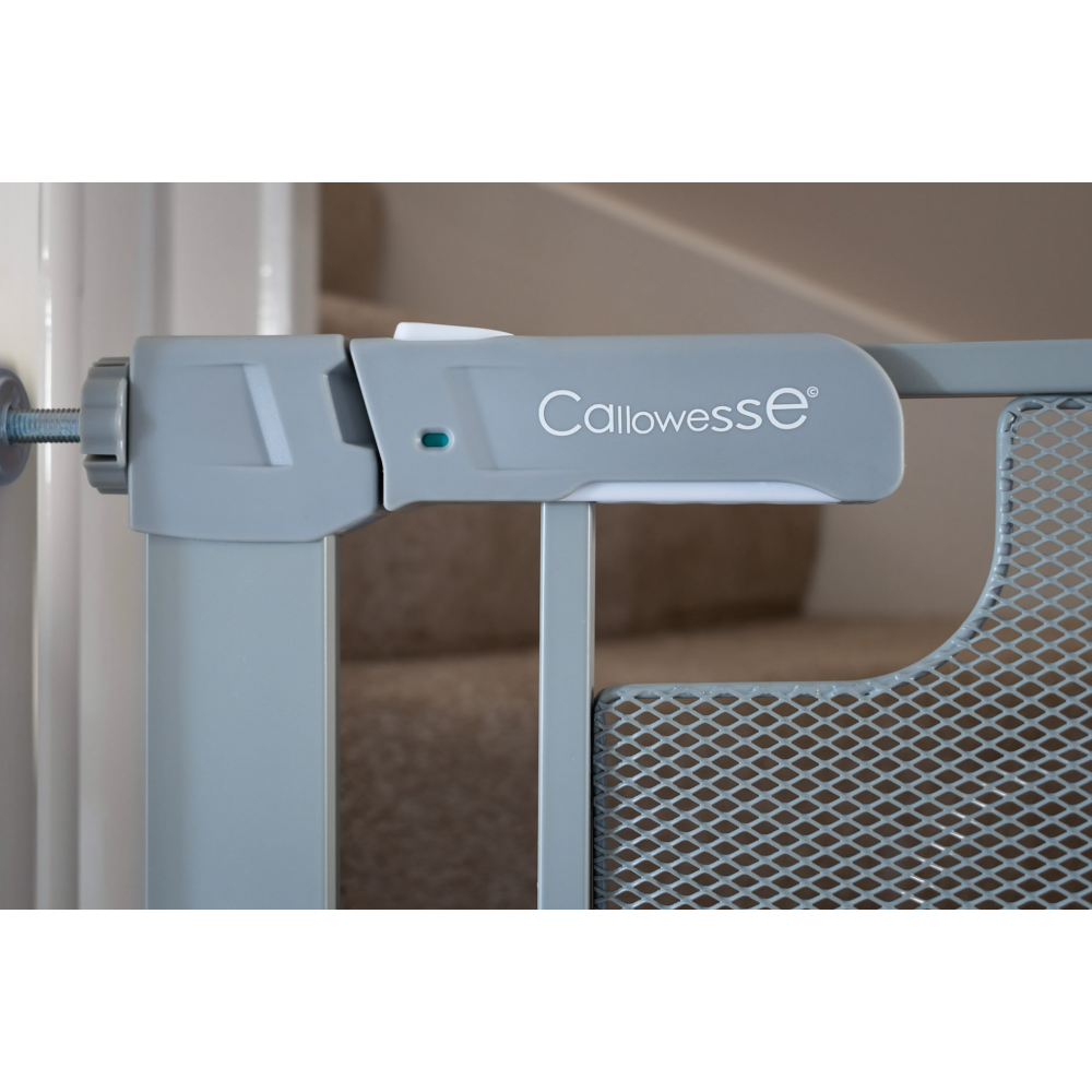 Callowesse Metal Mesh Baby Stair Gate - Ash Grey