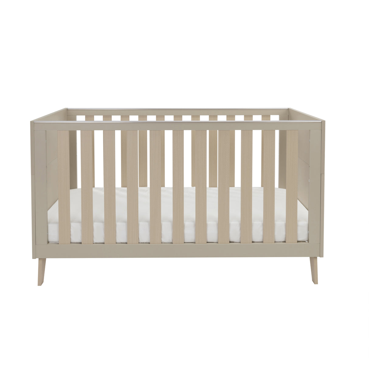 Babymore Dante 2 Piece Nursery Furniture Set with Cot bed and Chest Changer - Cashmere