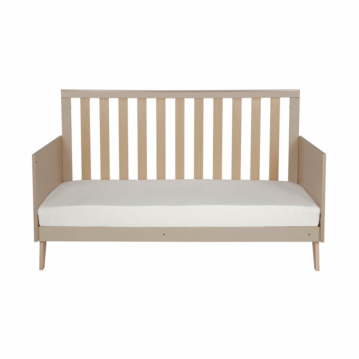 Babymore Dante 2 Piece Nursery Furniture Set with Cot bed and Chest Changer - Cashmere