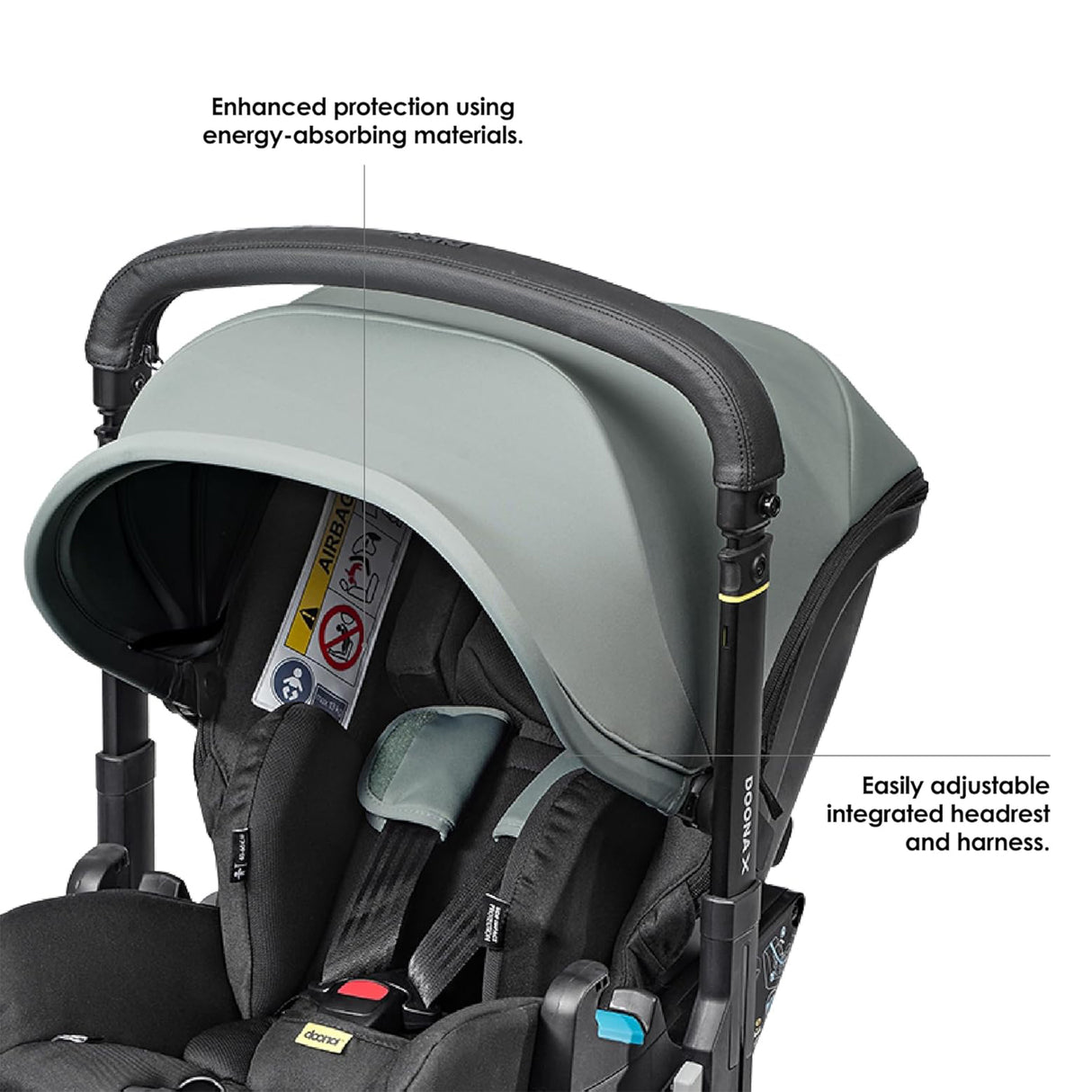 Doona X Reclining Infant Car Seat Stroller - Dusty Sage