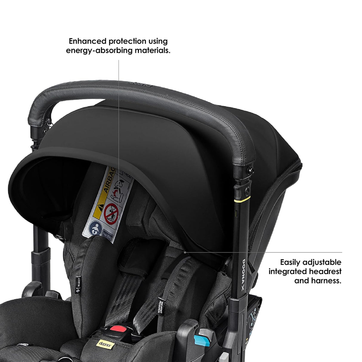 Doona X Reclining Infant Car Seat Stroller - Nitro Black