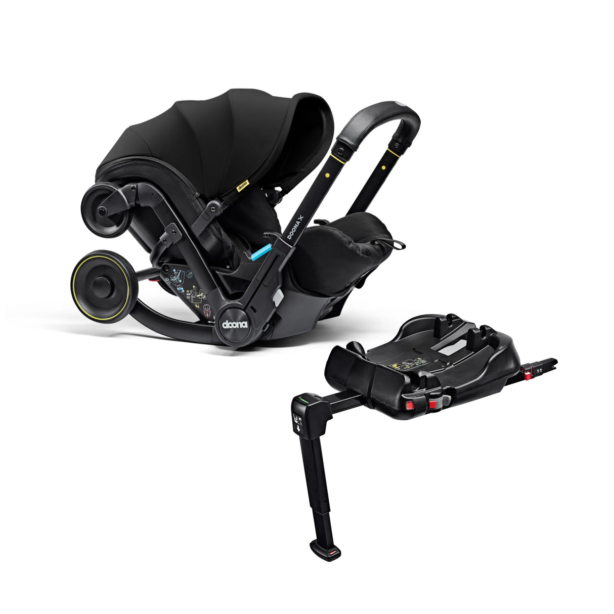 Doona X Reclining Infant Car Seat Stroller - Nitro Black